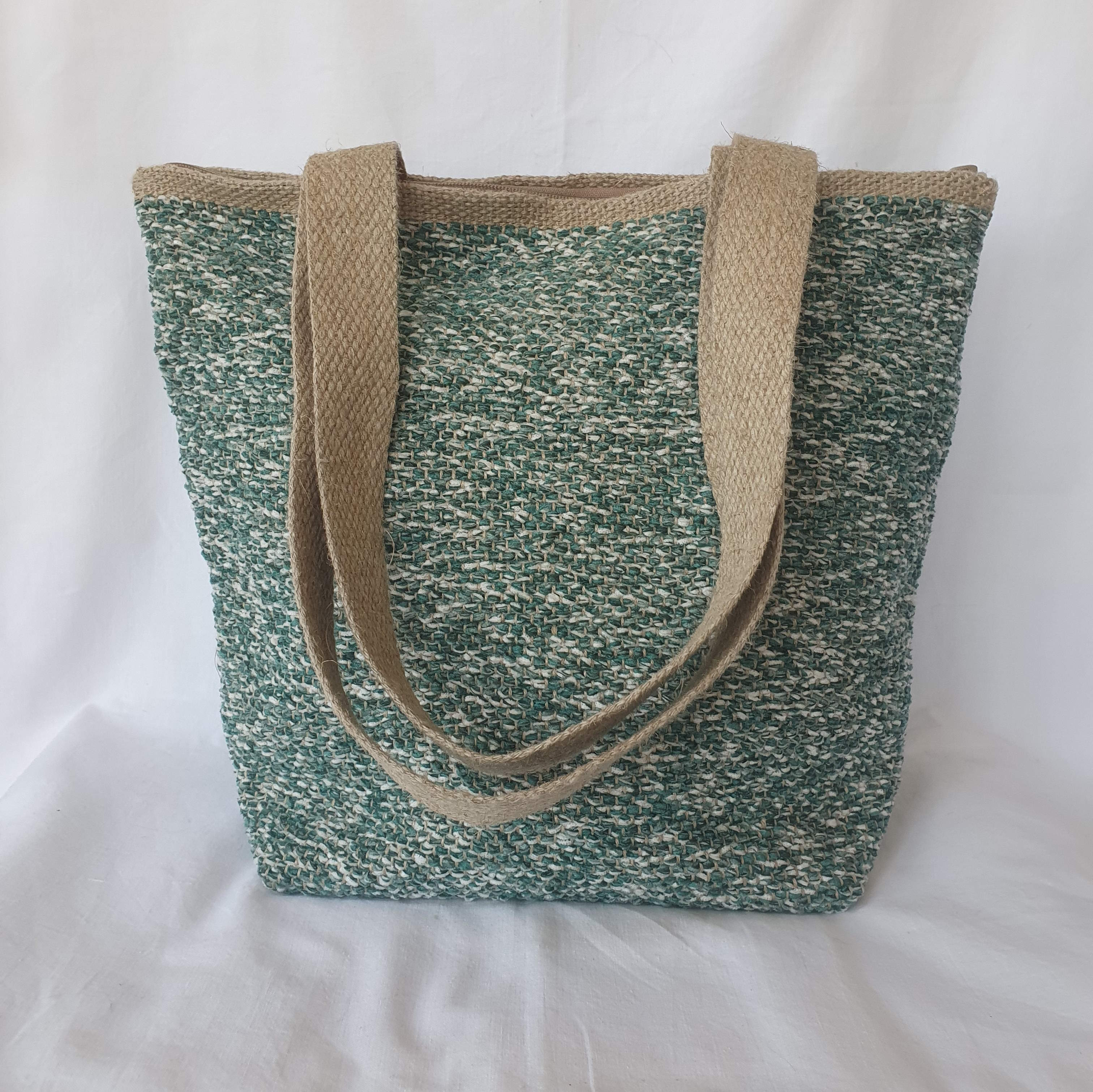 Webtasche mittelroß grün